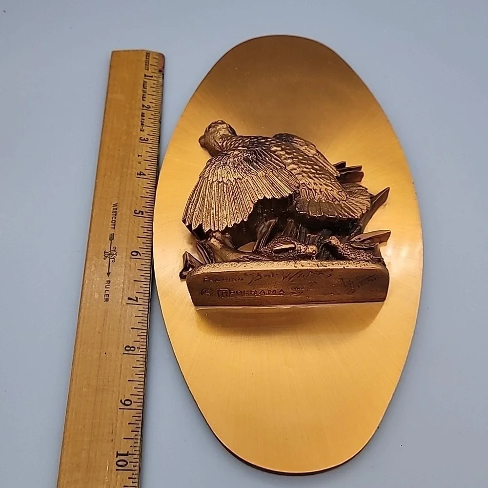Copperama Bob White Quail Wall Plaque SIGNED by Victor Personette 3D‎ Copper Art